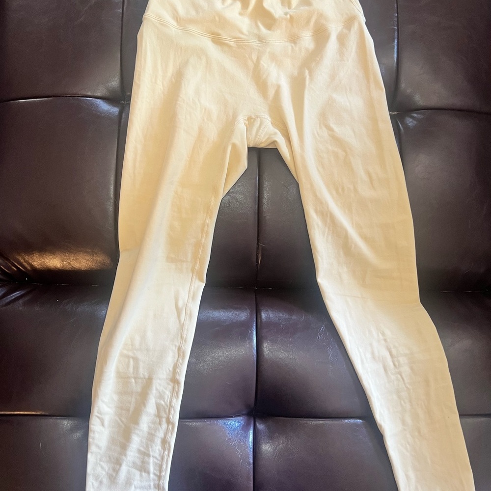 First health yellow Cream Leggings